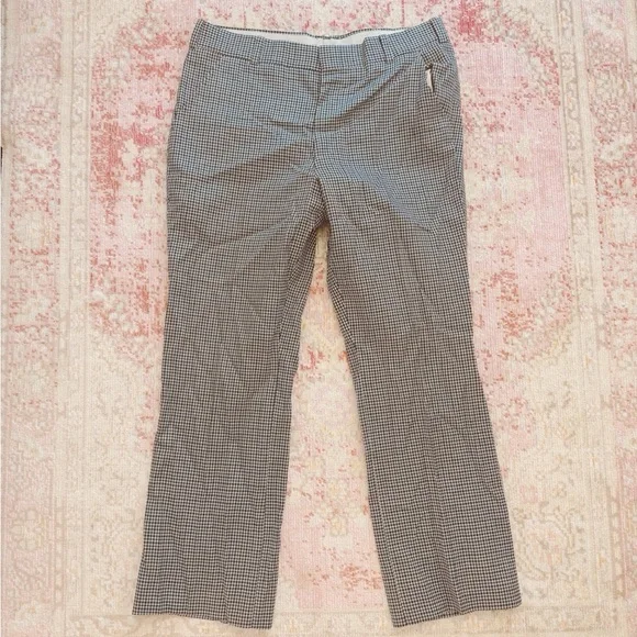 Hibbs, Men’s 1970s Vintage White And Dark Blue Trousers - Picture 1 of 2